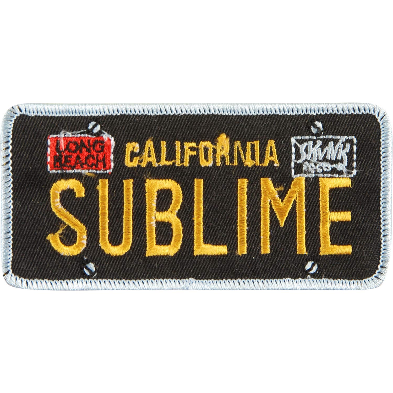California License Plate Embroidered Patch - Iron On or Sew On for Jackets, Hats & Bags - Sublime Logo Design