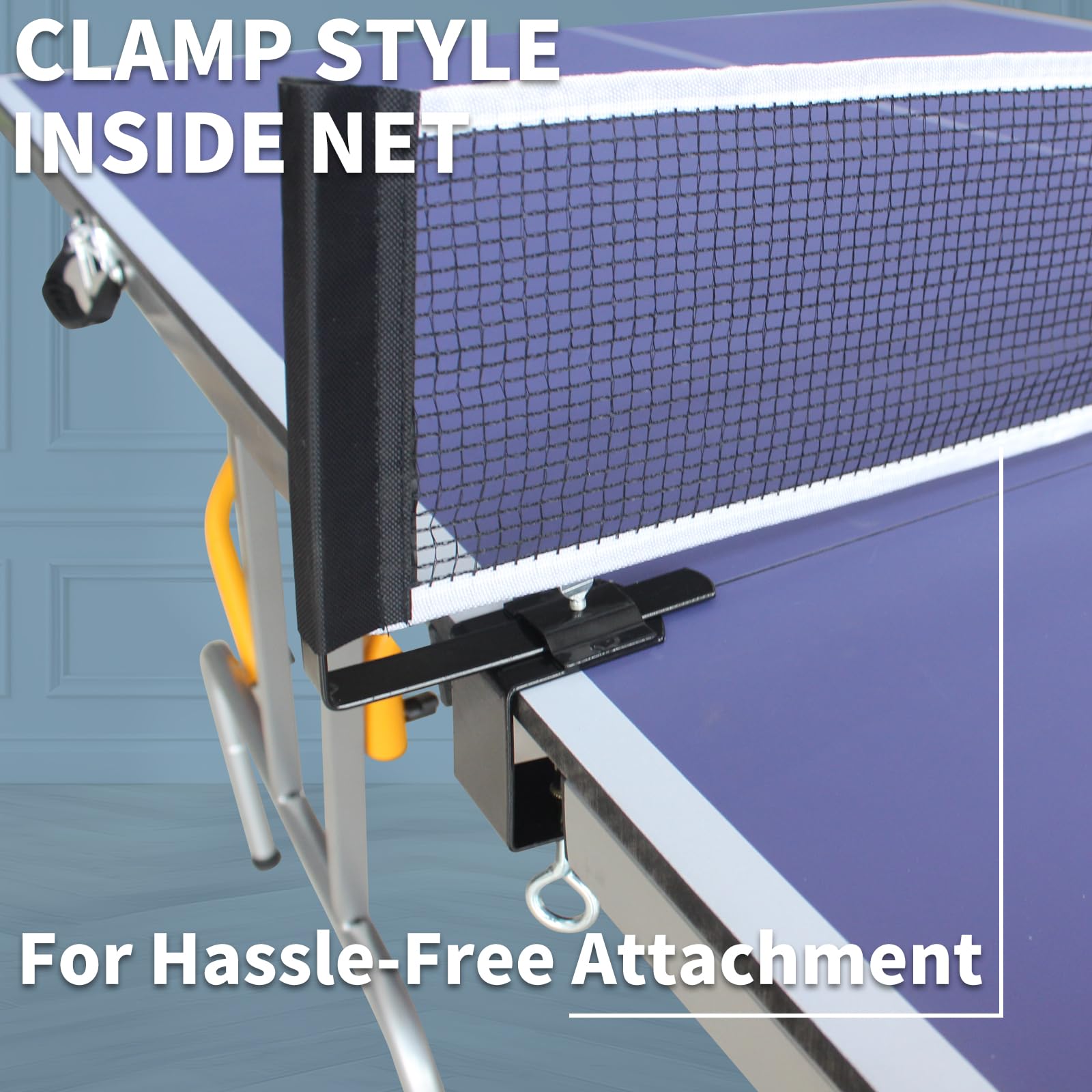 8×4 Ft Foldable & Portable Ping Pong Table Set with 2 Paddles, 3 Balls & Net - Indoor Outdoor Table Tennis Game for Home, Backyard, Office & Gym