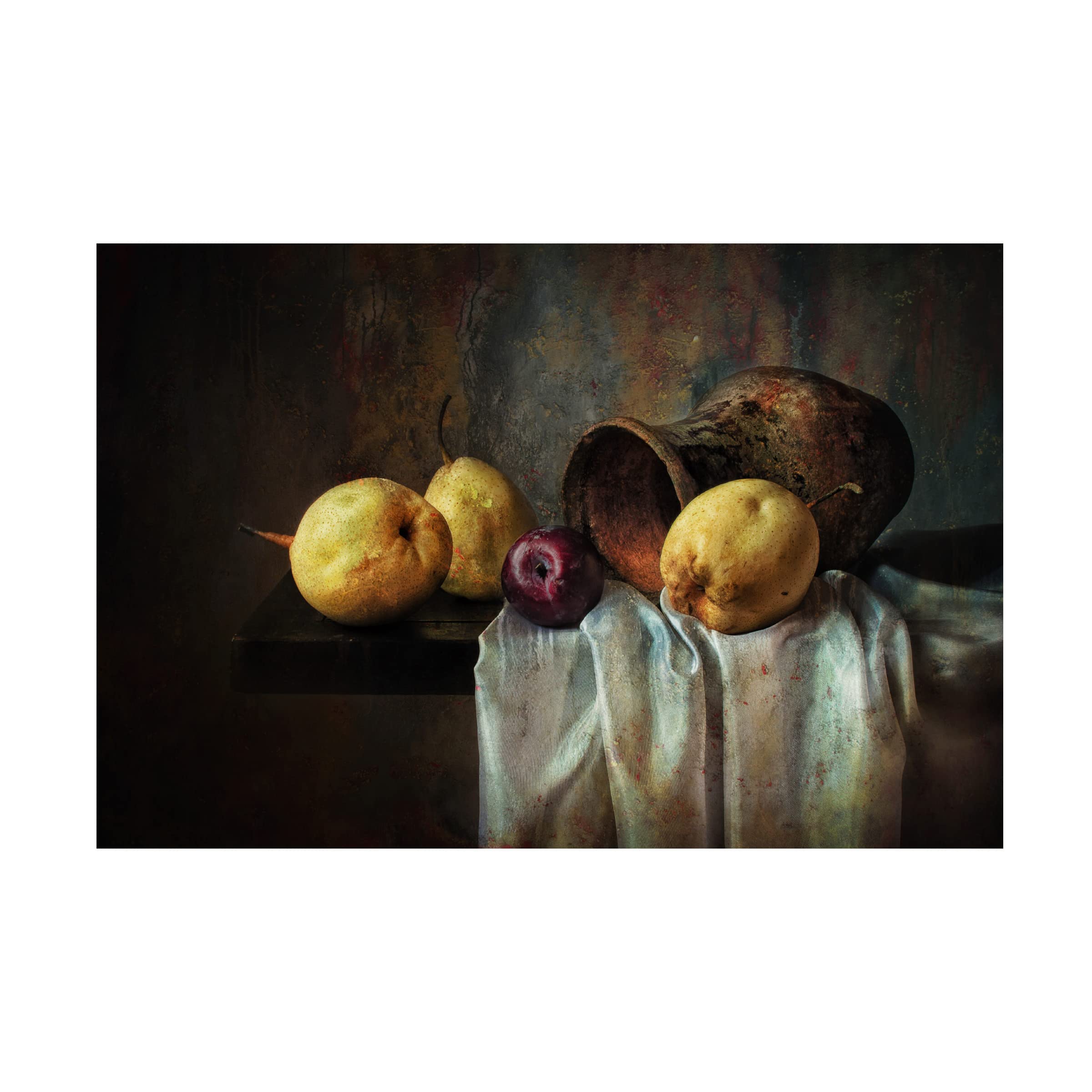 Anna Petina 'Sketch With Pears' Canvas Wall Art Print - Modern Home Decor for Living Room, Bedroom & Office - Framed Fine Art Painting for Gift & Interior Design