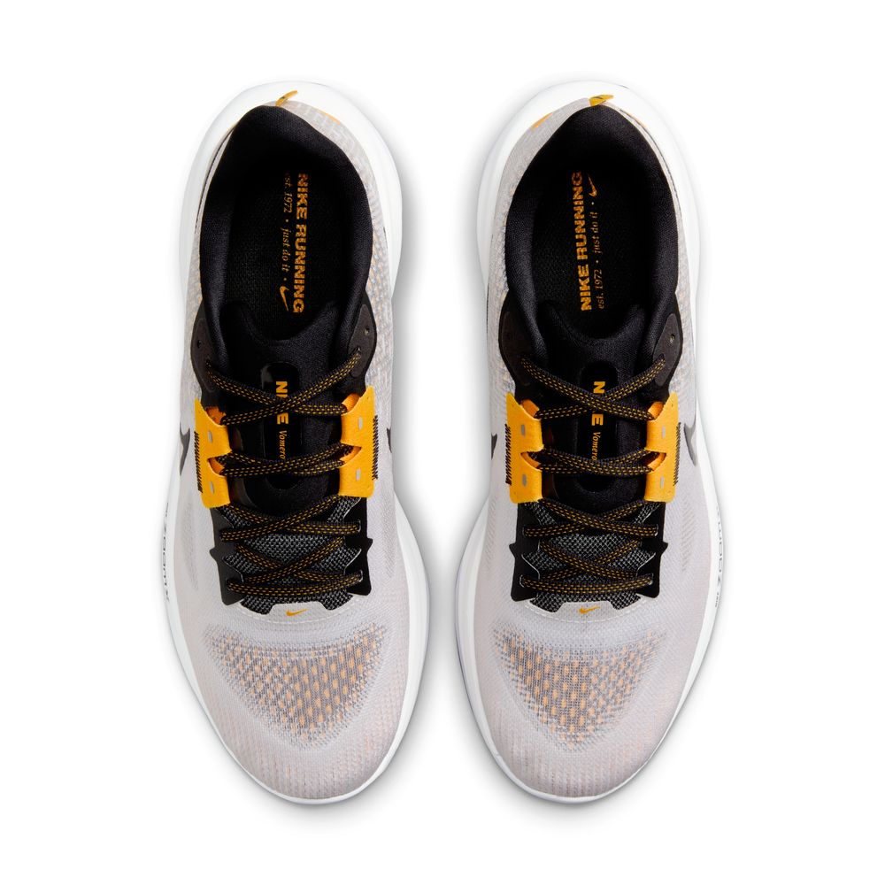 Nike Men's Vomero 17 Running Shoes - White/Black/Laser Orange | Lightweight Cushioned Sneakers for Road Running, Jogging & Gym Workouts