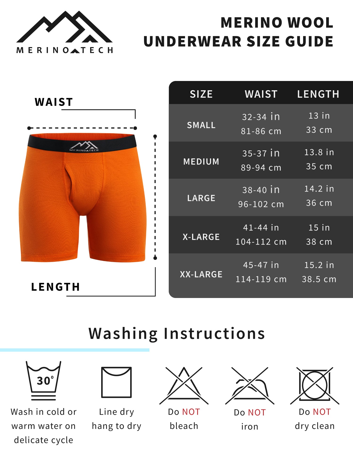 Premium Men's Merino Wool Boxer Briefs - 2 Pack Black | Ultra Soft & Breathable Underwear for Travel, Hiking & Everyday Comfort