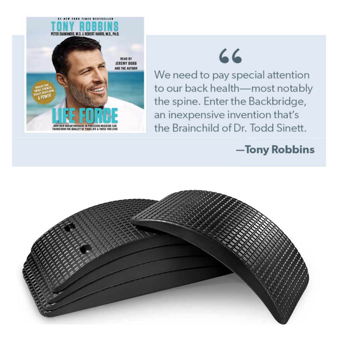Backbridge Posture Corrector & The Back Pain Relief Diet Book - Natural Solutions for Chronic Back Pain, Improve Posture & Spine Health - Perfect for Office Workers, Drivers & Home Use
