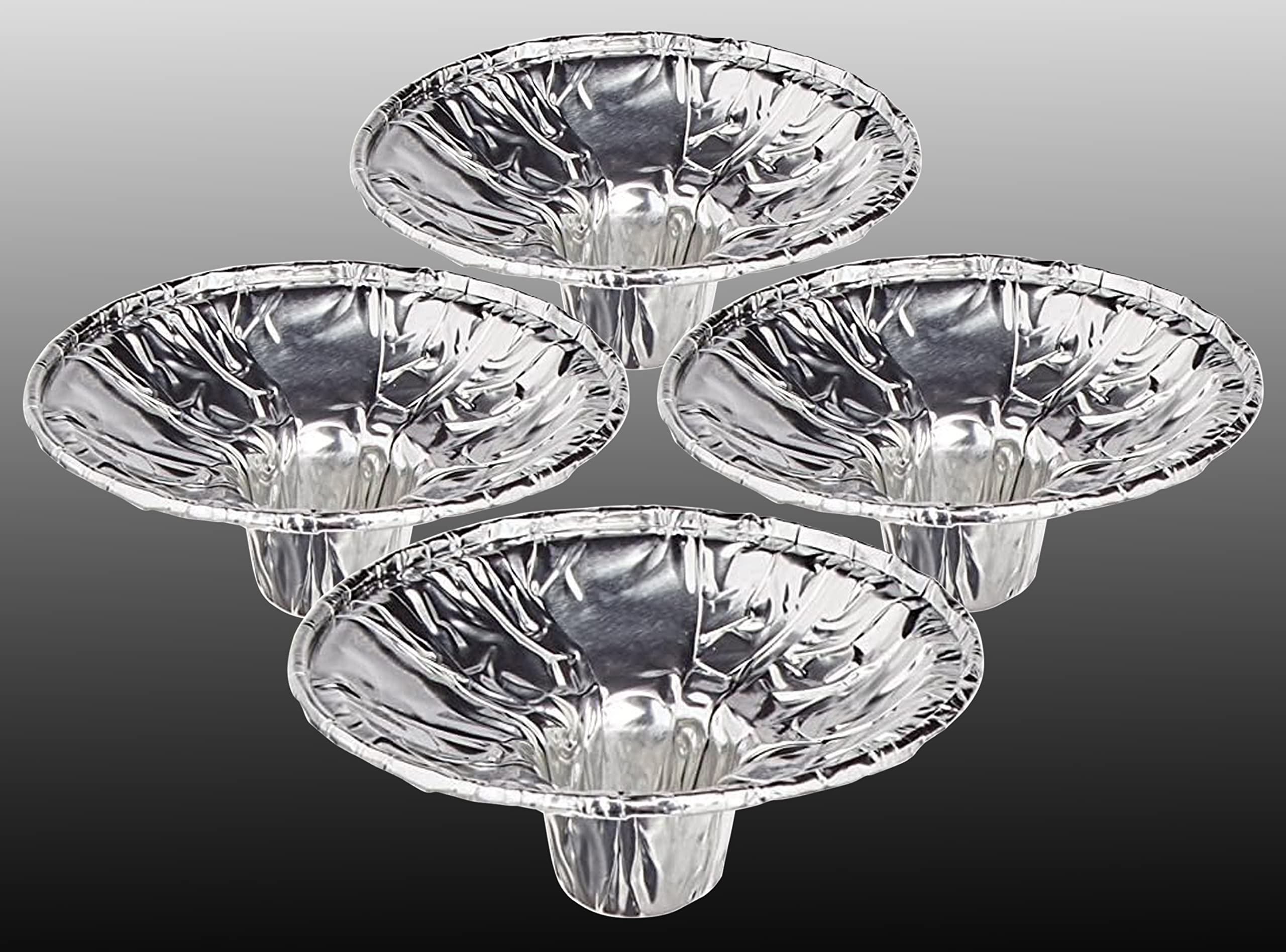 100 Pack Heavy Duty Disposable Aluminum Foil Candle Holders with Drip Catcher - Ideal for Wedding Centerpieces, Restaurant Decor & Home Candles