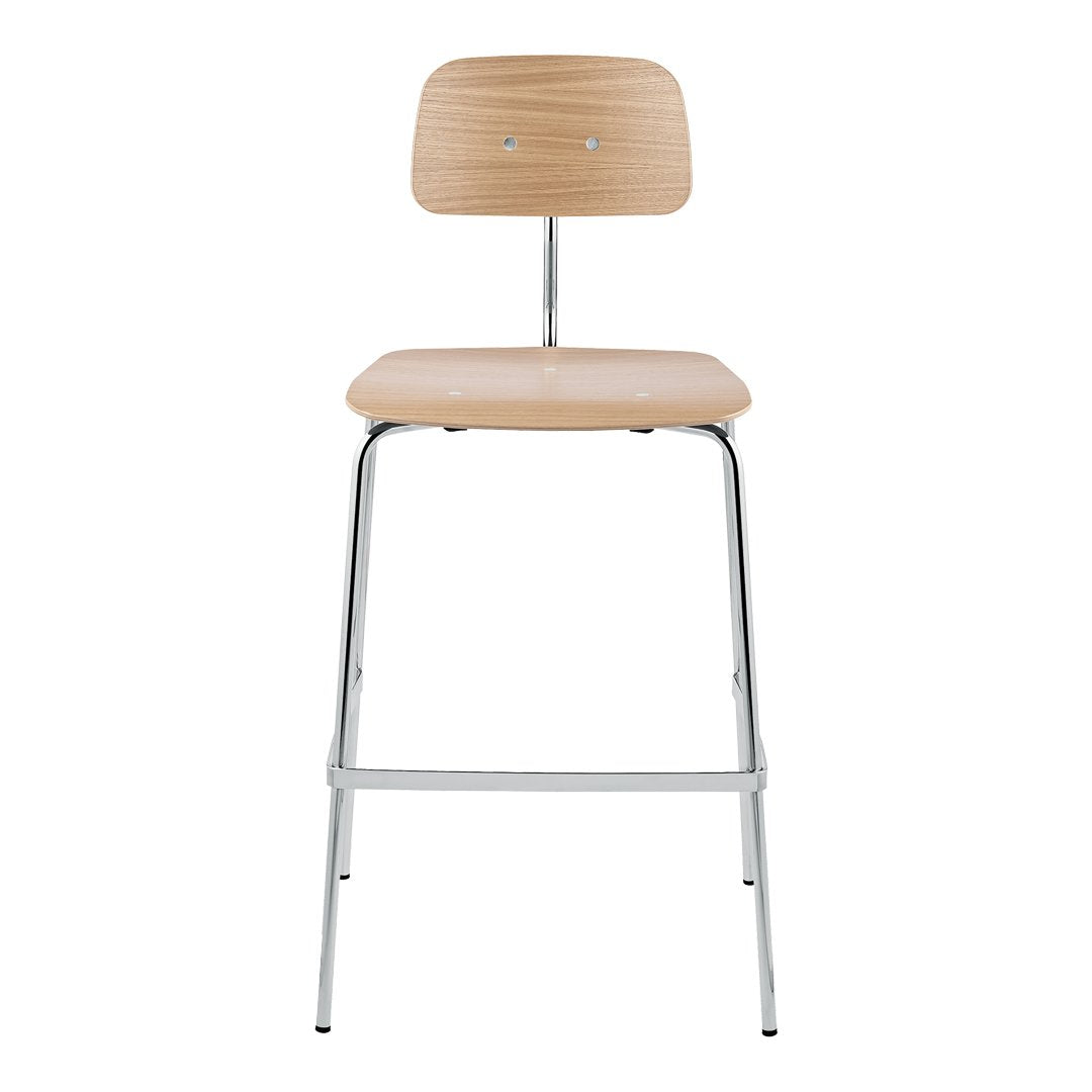 Kevi 2062 Adjustable Height Bar Stool with Backrest - Modern Kitchen Island & Home Bar Seating for Dining & Entertainment