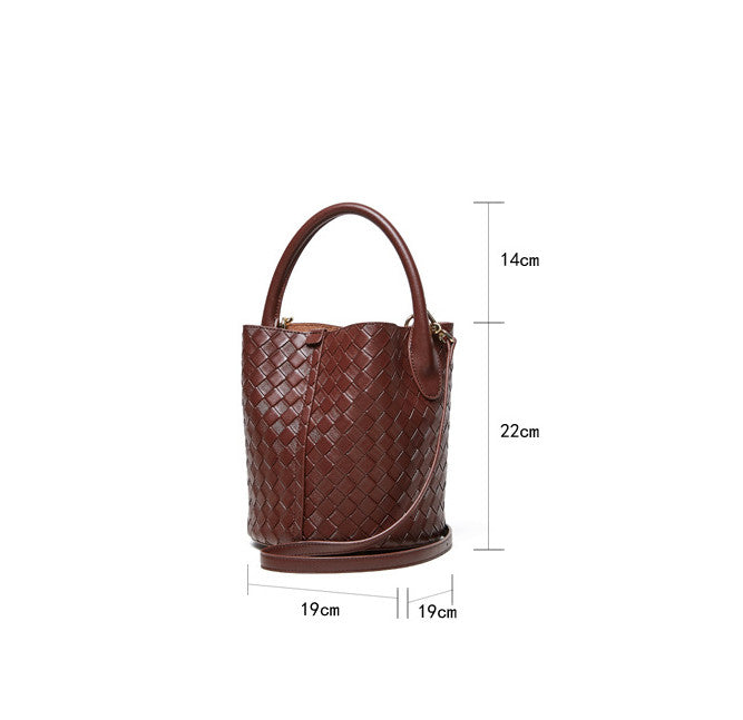 Stylish and Durable Leather Bucket Bag for Women - Fashionable Crossbody & Shoulder Handbag for Daily Use, Work, Travel and Shopping