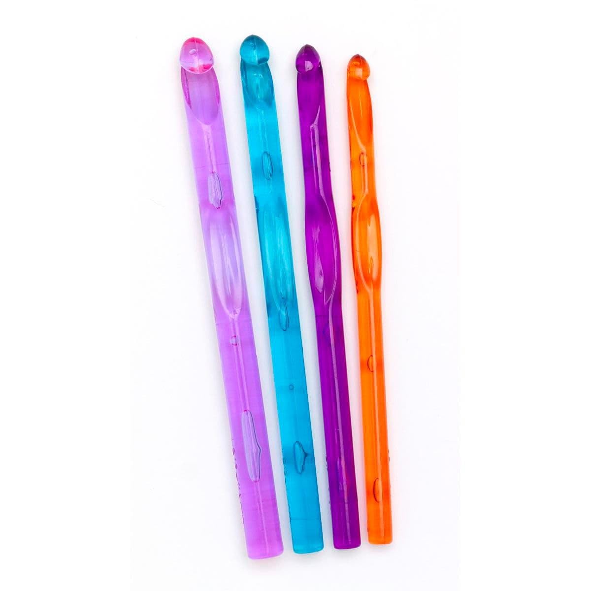 Premium Crochet Hooks Set of 4 - Ergonomic Comfort Grip for Knitting & Crocheting - Perfect for Beginners & Experts - Yarn Crafts, DIY Projects & Gift Making