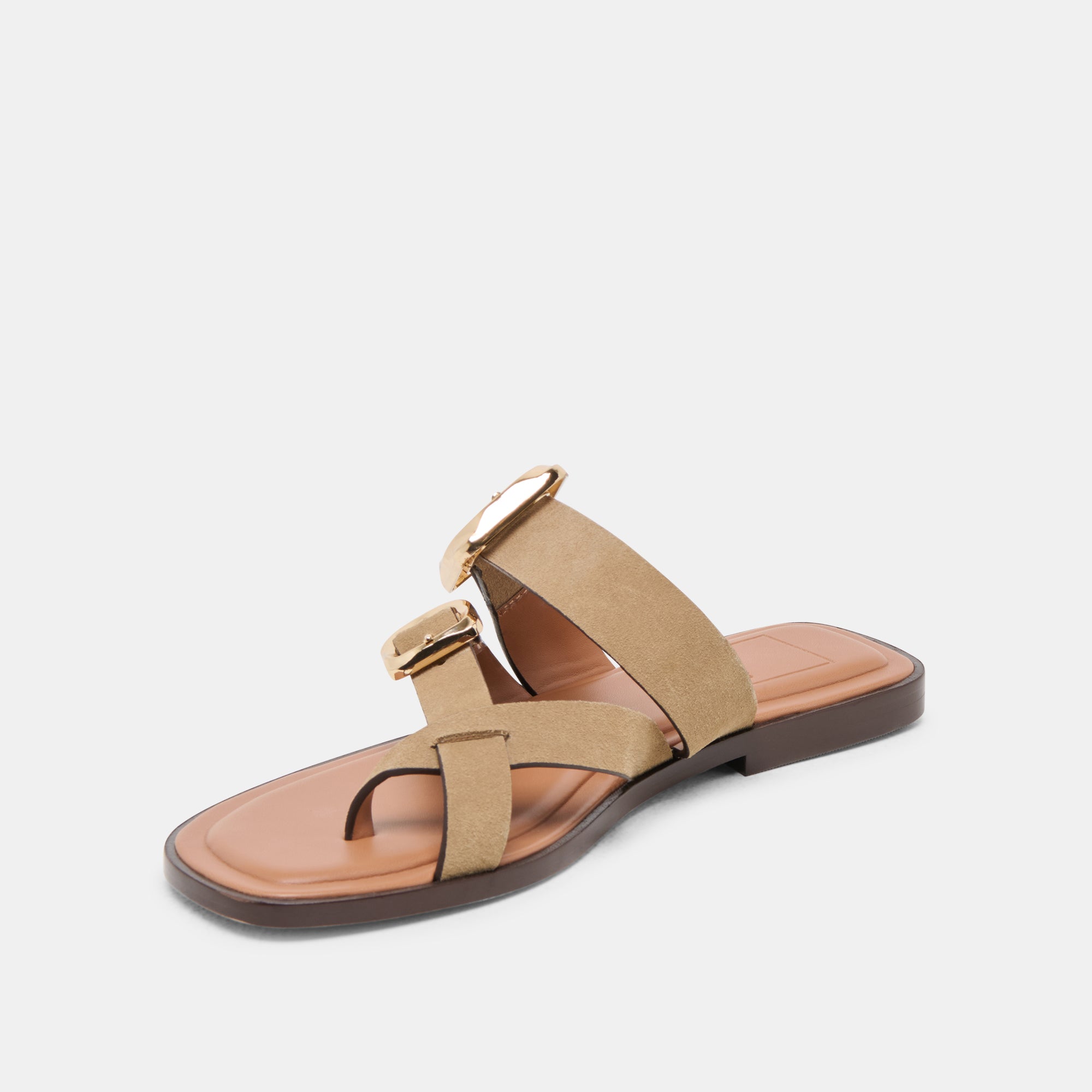 Shore Sandals for Women - Soft Taupe Suede Comfortable Beach Walking Sandals - Perfect for Summer Vacation, Beach Outings, and Casual Wear
