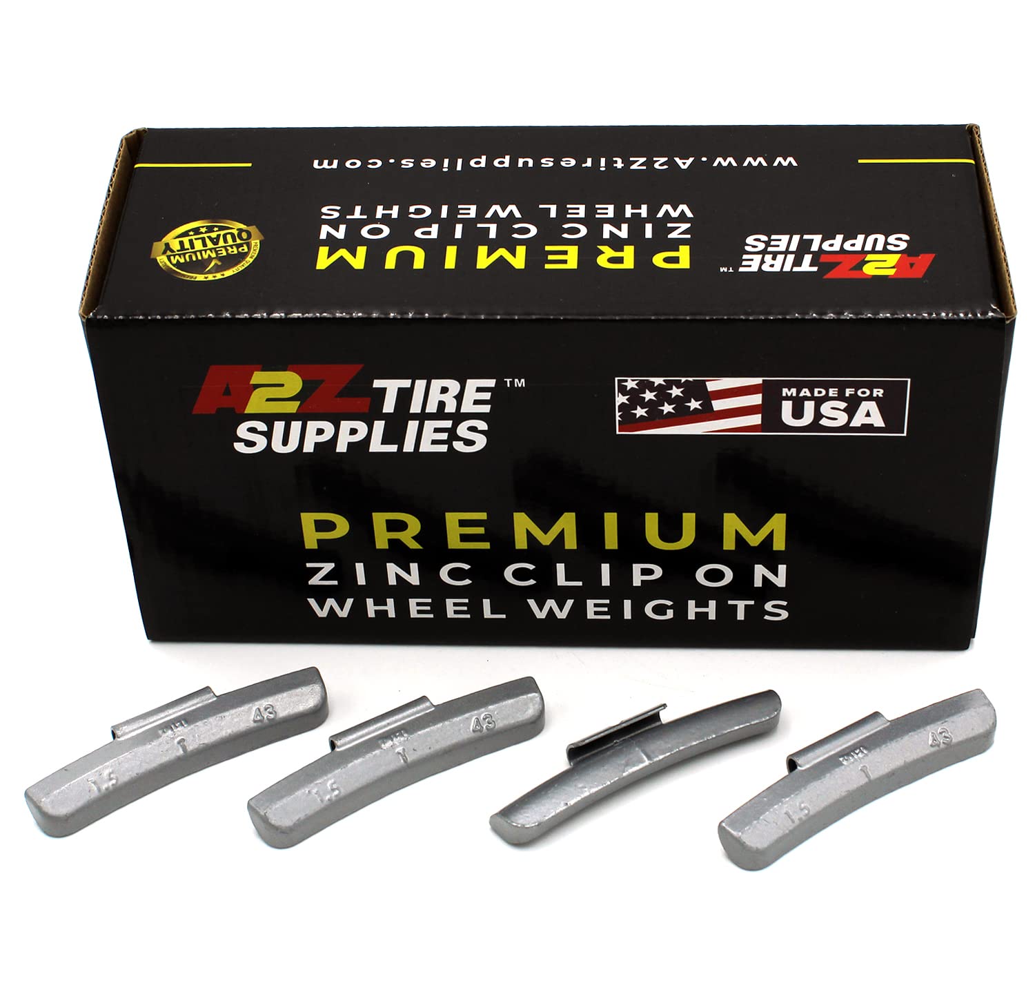 T Series 1.5oz Zinc Coated Hammer-On Wheel Weights - Box of 50 Pieces - Perfect for Auto Wheel Balancing & Tire Alignment