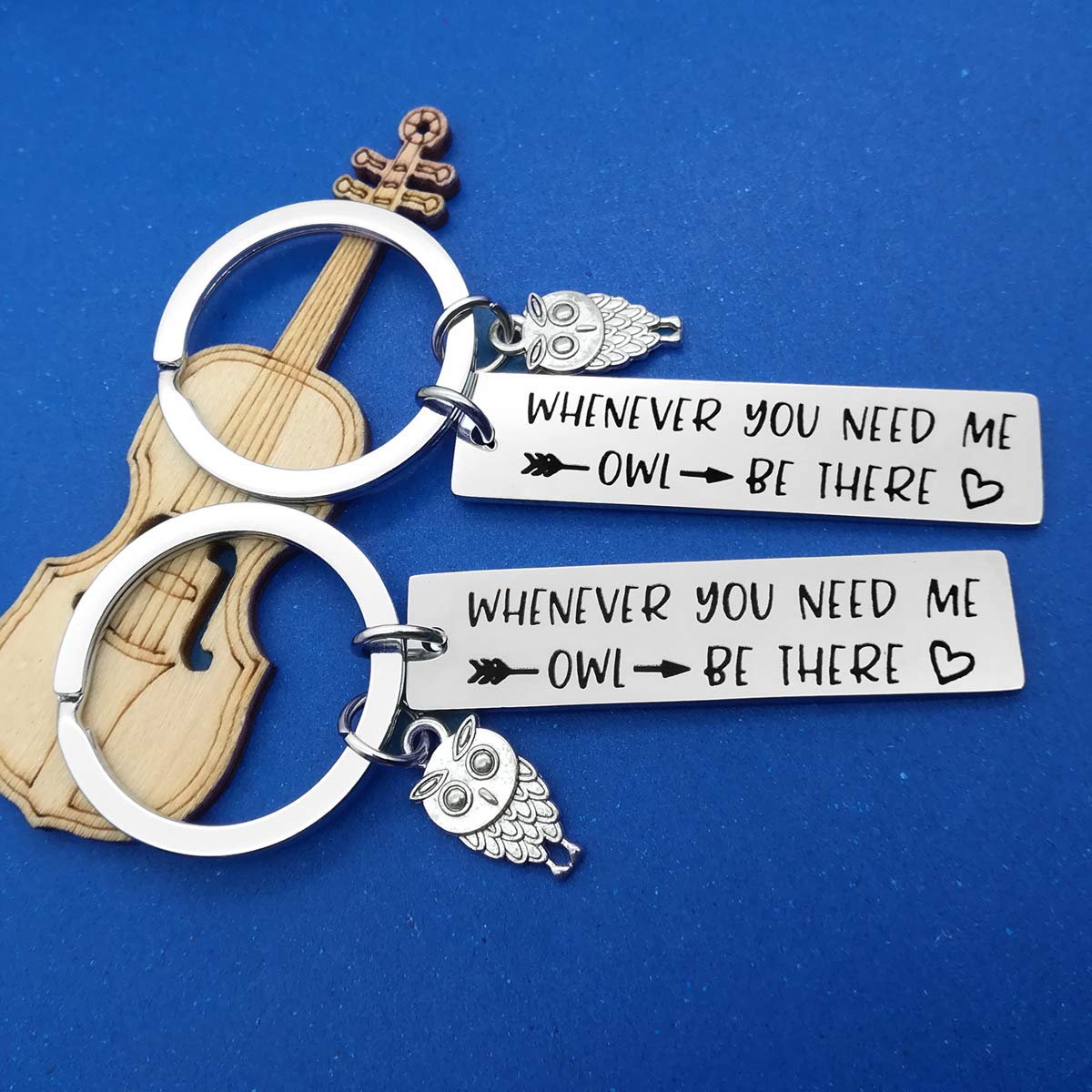 Best Friend Keychain - Thoughtful Friendship Gift for Graduation, Christmas & Birthdays - 'Whenever You Need Me I'll Be There' Engraved - Perfect for Best Friends, Couples & Long Distance Relationships - Ideal for Everyday Carry, Gift Giving & Special Occasions