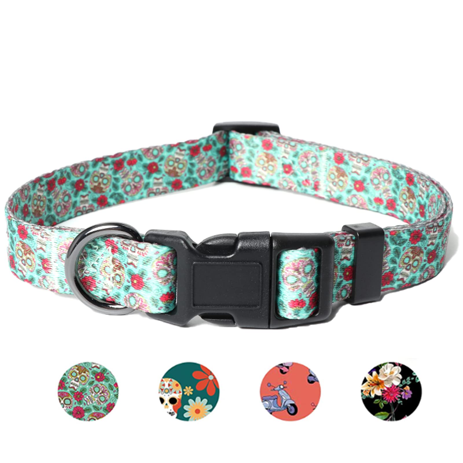 SYEENIFY Adjustable Soft Dog Collar for Small, Medium & Large Dogs - Cute Puppy Collars for Boys & Girls - Perfect for Daily Walks, Training & Outdoor Adventures