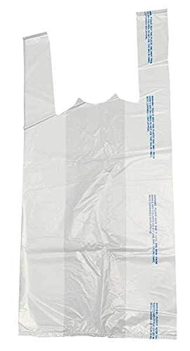 500 Pack Plastic Shopping Bags - Durable Reusable Grocery Bags for Supermarket, Retail & Carry-Out - Eco-Friendly T-Shirt Bags for Shopping, Food Storage & Home Organization