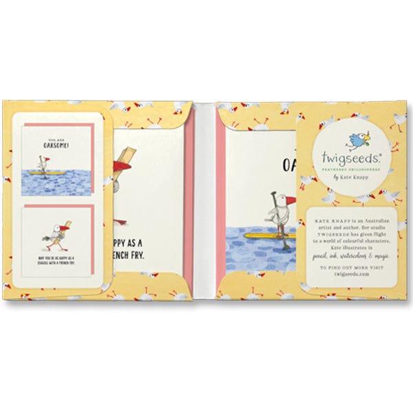 Kate Knapp All Occasion Greeting Card Set with Seagull Design - Perfect for Birthdays, Thank You Notes & Special Events | Premium Stationery for Thoughtful Gifting