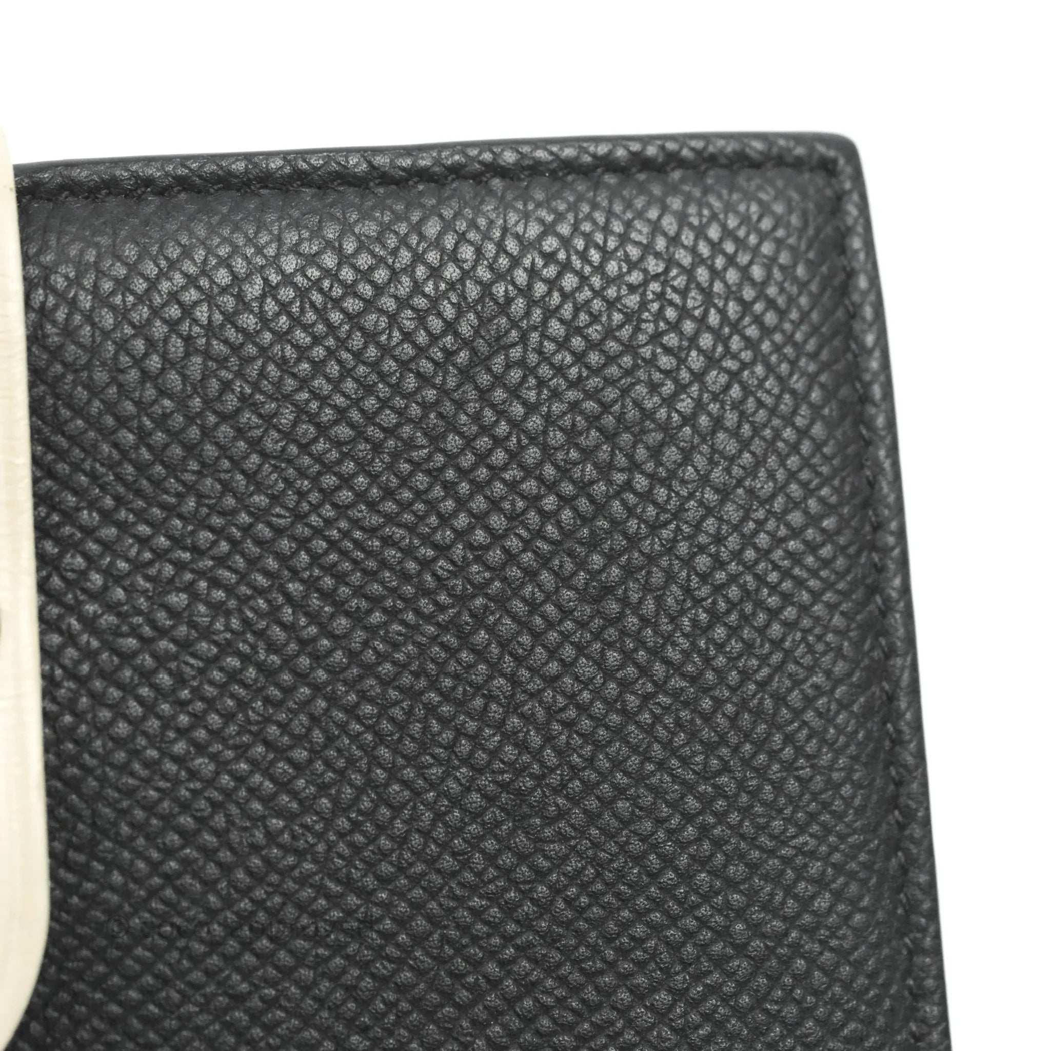 Celine Medium Strap Wallet in Grained Calfskin - Black & Cream Crossbody Bag for Women | Perfect for Everyday Use, Travel & Shopping