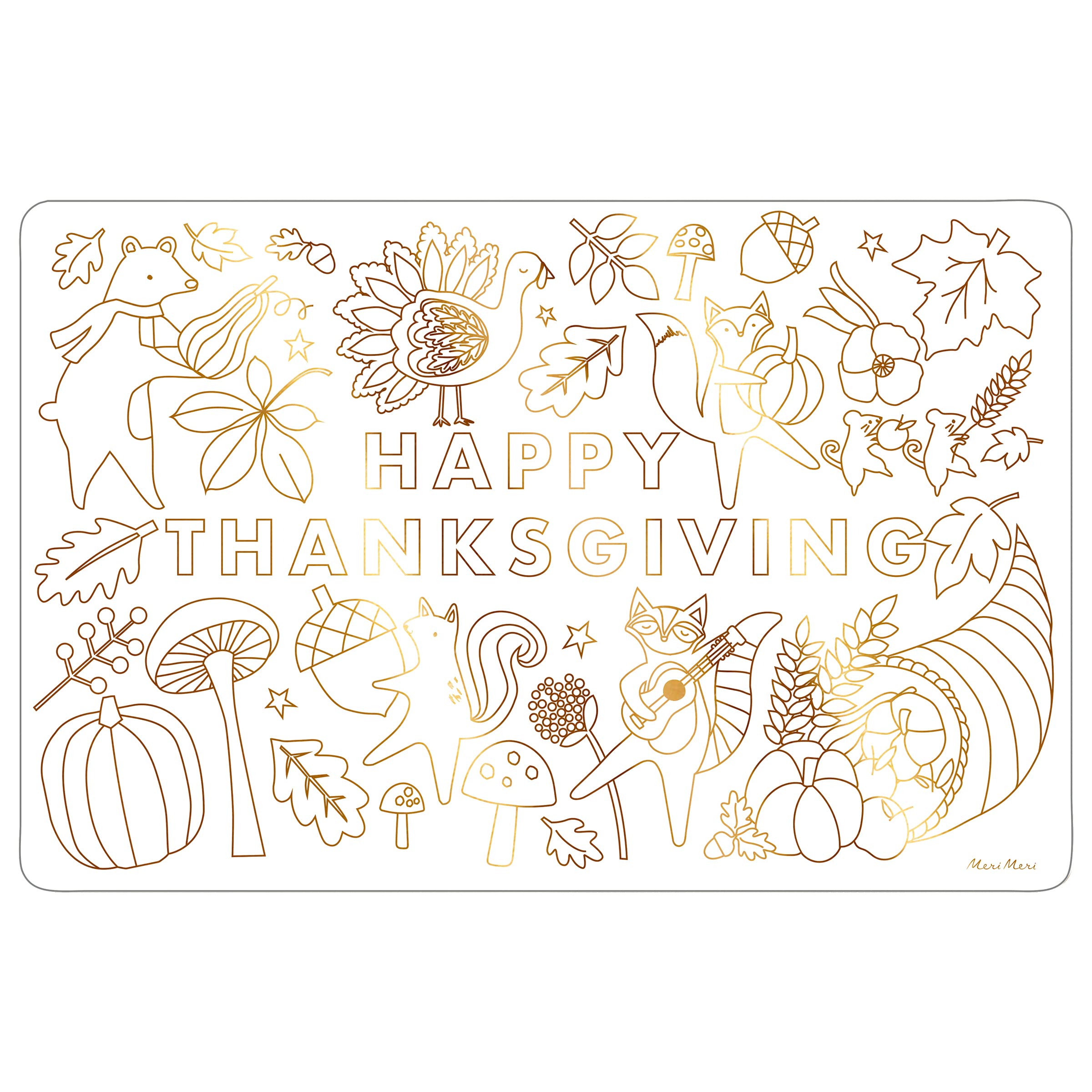 Thanksgiving Coloring Placemats for Kids - Pack of 8 Disposable 11x16.75 Inch Place Settings - Perfect for Holiday Dinners, Family Gatherings & Kids' Activities