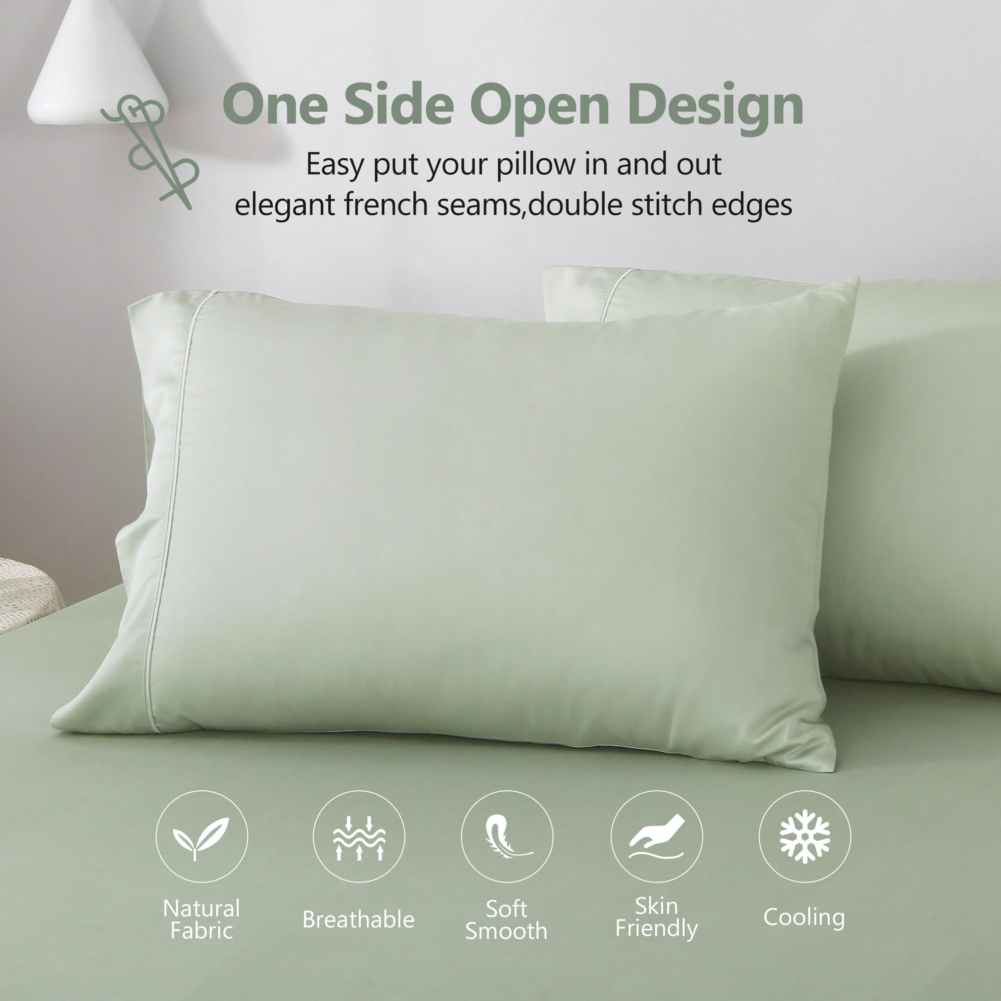 Bamboo Rayon Cooling Bed Sheets Set - King Size, Deep Pocket (16