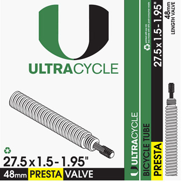 27.5x1.5 to 1.95 48mm Presta Valve Bicycle Inner Tube - Compatible with Mountain Bikes, Road Bikes & Hybrid Bikes for Smooth Rides on Trails and Pavement