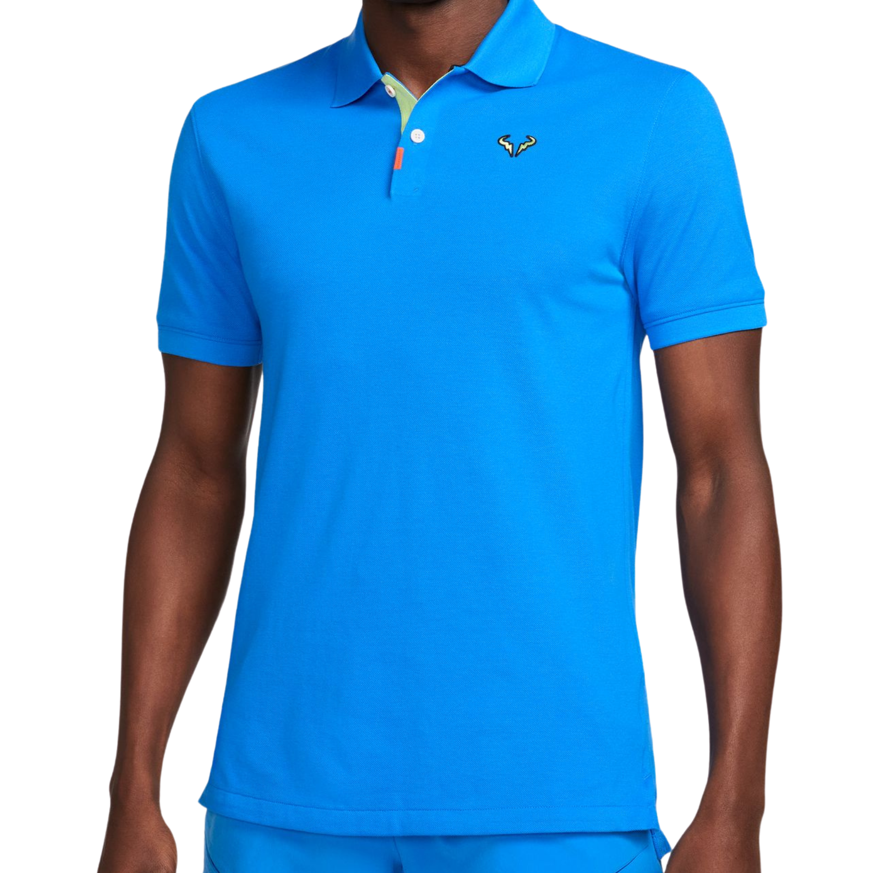 Nike Rafael Nadal Men's Slim Fit Tennis Polo Shirt - Light Photo Blue/Light Lemon Twist - Breathable Moisture-Wicking Performance Top for Tennis & Casual Wear