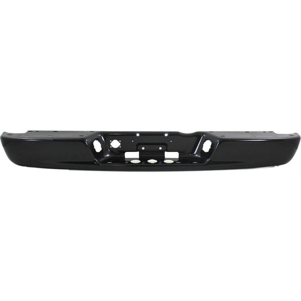 Dodge Ram 1500 Step Bumper 2002-2008 | Heavy Duty Steel Face Bar | Powder Coated Black | Fleetside Bumper Replacement | CH1102352 & 5073625AE | Perfect for Off-Roading & Towing