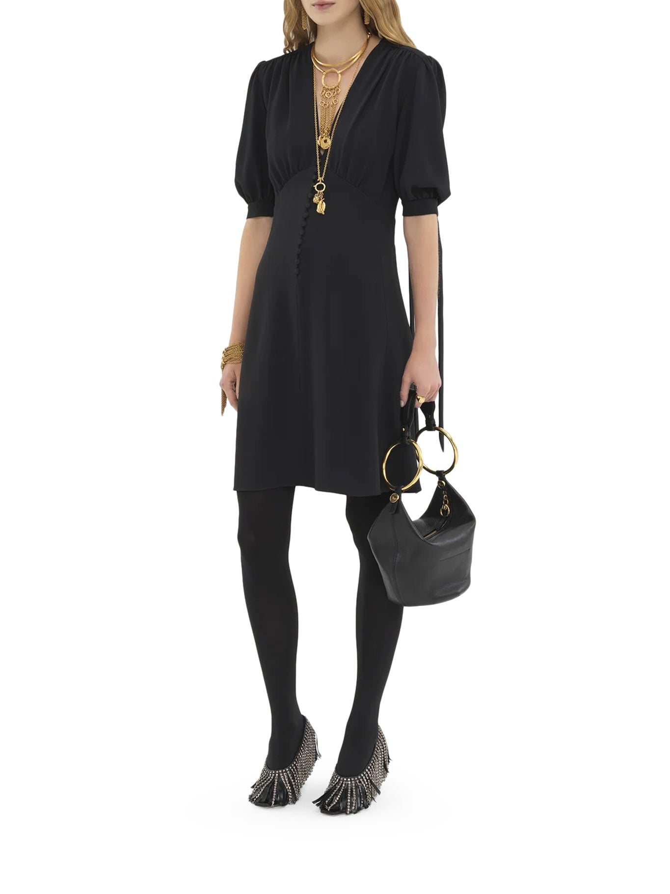 Elegant A-Line Crepe Dress for Women | Flowy & Comfortable | Perfect for Weddings, Parties & Office Wear