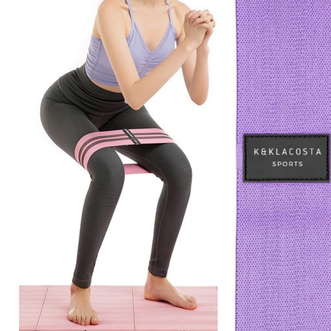 Premium K&KLACOSTA Elastic Resistance Bands Set for Women & Men - 3-Level Fitness Bands for Legs, Butt & Full Body Workout - Non-Slip Exercise Bands for Home Gym, Yoga, Pilates & Outdoor Training - Ideal Gift for Fitness Enthusiasts