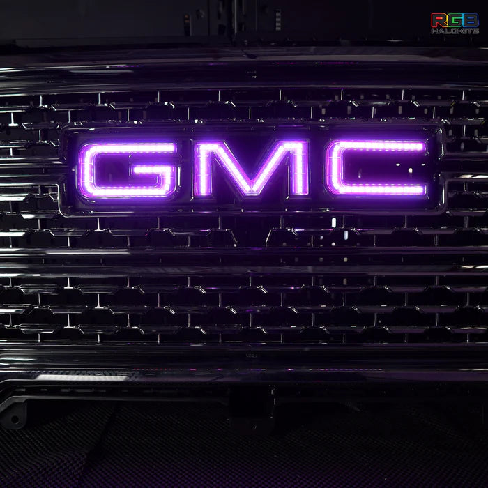 GMC LED Emblem - Multicolor Light Up Badge for Trucks & SUVs (1999-2024 Models) - Perfect for Night Driving & Custom Car Styling