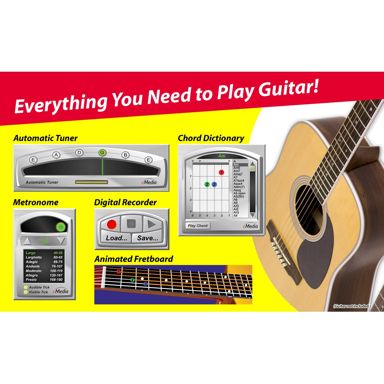 eMedia Guitar For Dummies - Interactive Guitar Lessons for Beginners | Learn to Play Acoustic & Electric Guitar at Home