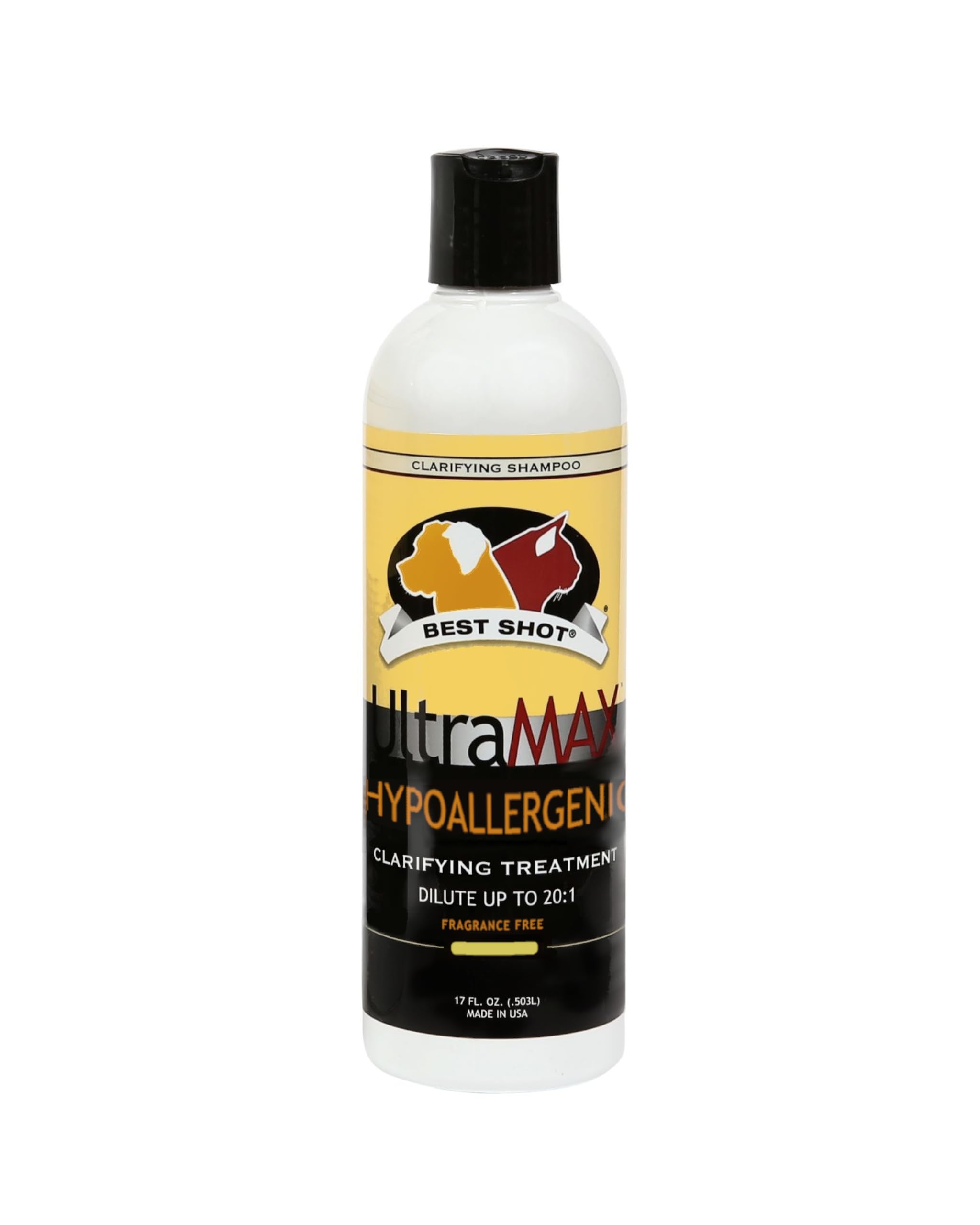 Best Shot UltraMAX Pro Clarifying Treatment for Dogs – 17 oz | Deep Cleansing & Detangling Formula for All Coat Types | Perfect for Grooming, Bathing & Post-Activity Cleaning