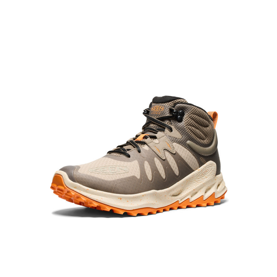 Men's Zionic Waterproof Hiking Boots - Lightweight & Durable Outdoor Shoes for Trekking & Trail Running | Brindle/Bright Marigold | Perfect for Mountain Climbing, Camping & Winter Adventures