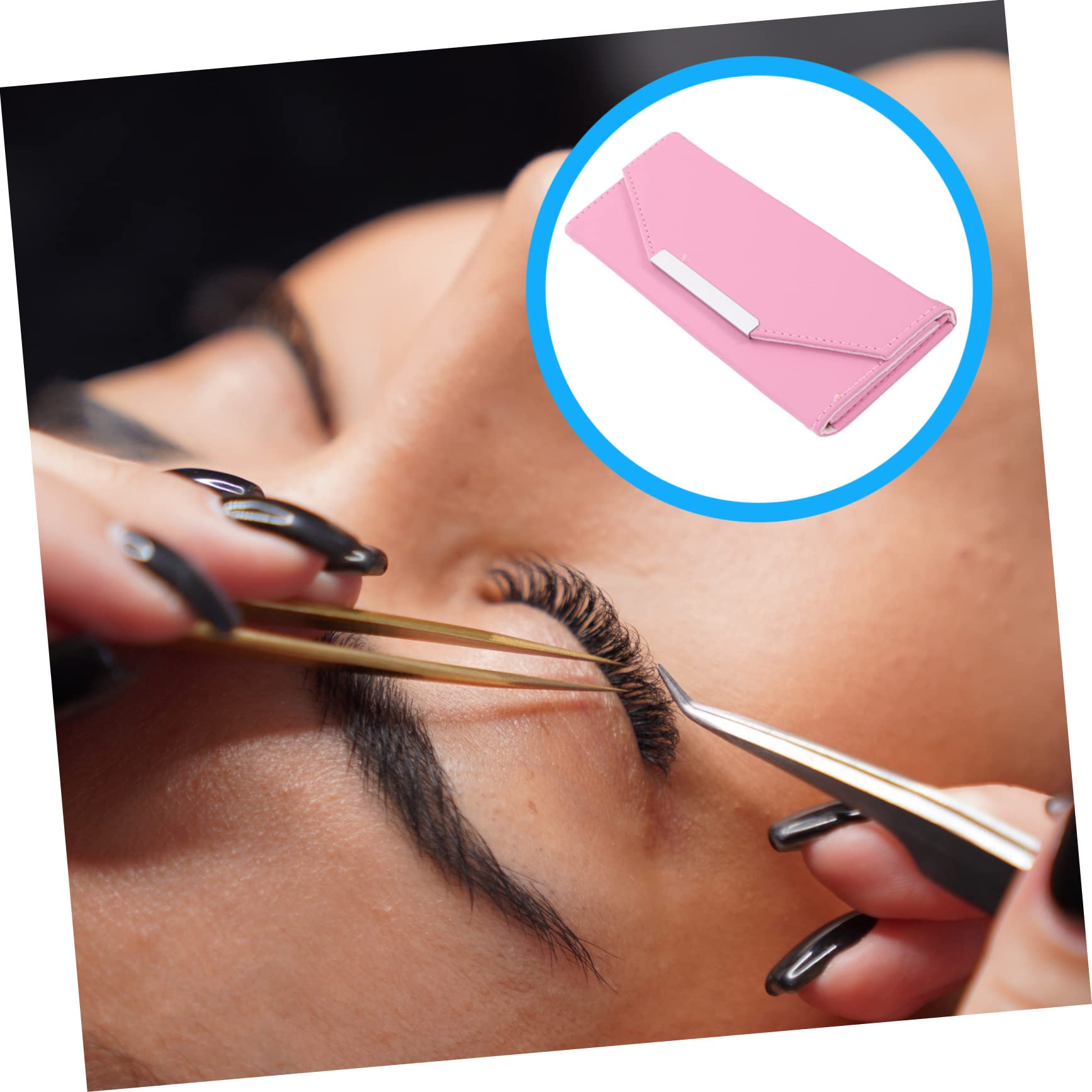 Mikinona Portable Lash Tweezers Case - Eyelash Extension Tweezers Storage Bag & Holder for Professional Lash Artists | Travel-Friendly Makeup Organizer for Salon & Home Use