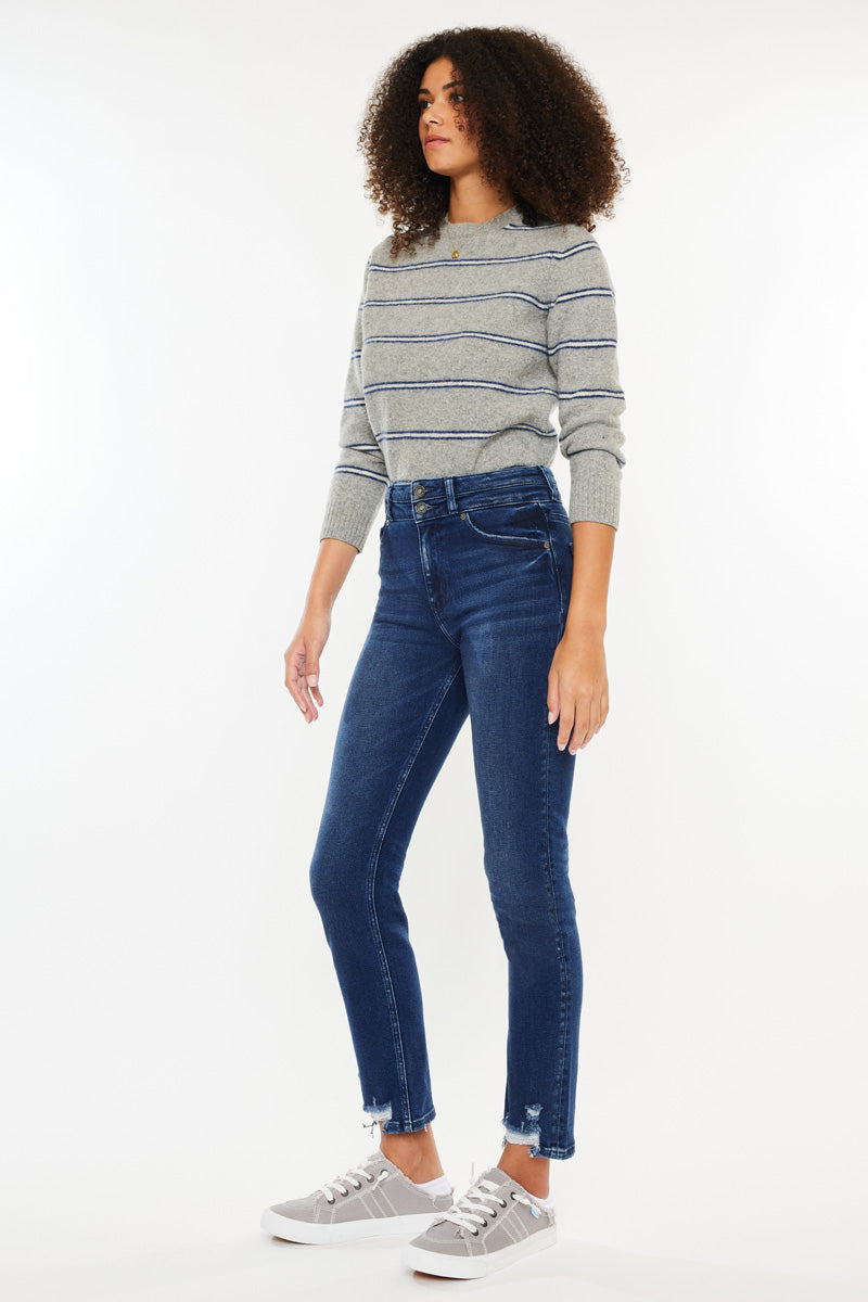 Cadence Ultra High Rise Slim Straight Leg Jeans for Women - Stretch Denim Pants with Tummy Control - Perfect for Work, Casual Wear & Night Out
