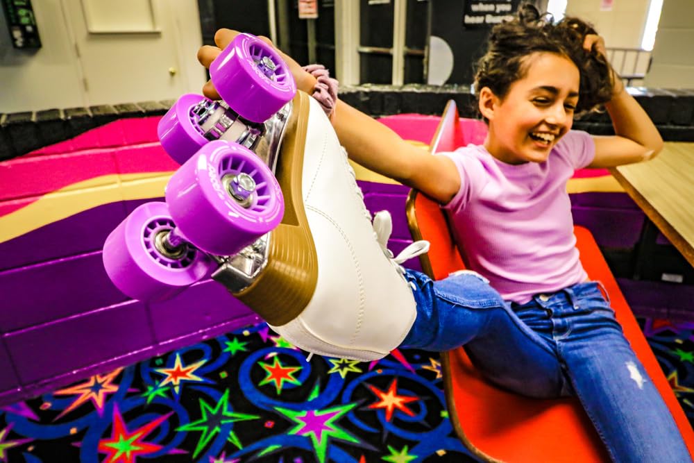 Pacer Stratos Traditional Quad Roller Skates for Indoor Rink - Comfortable & Durable Skates for Roller Derby, Artistic Skating & Recreational Use