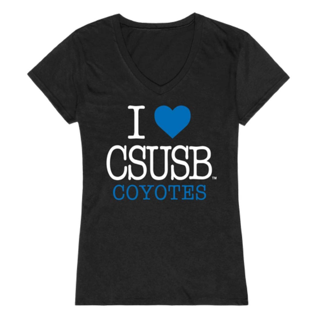CSUSB California State University San Bernardino Coyotes Women's T-Shirt - Black | Comfortable Cotton Tee for School Spirit, Game Day & Campus Wear