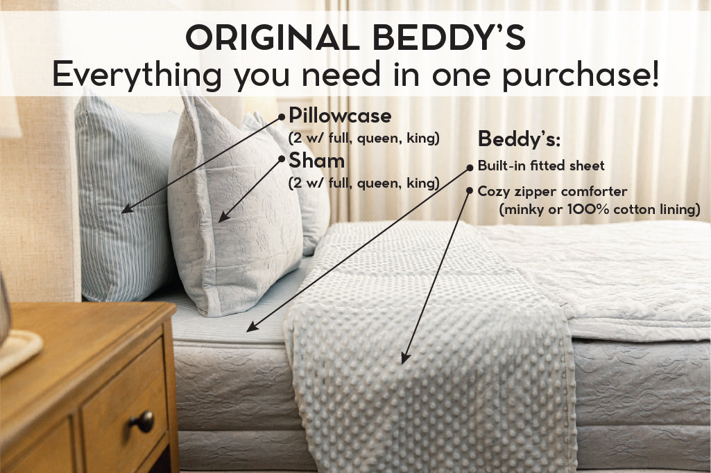 Jane Luxe Beddy's - Ultra Soft & Cozy Zipper Bedding Set for Kids & Adults | Perfect for Bedrooms, Dorms, Travel & Lounging