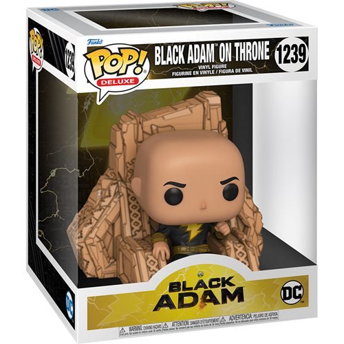 Black Adam on Throne DC Pop! Deluxe Vinyl Figure - Collectible Movie Character Statue for Home Display & DC Fans Gift [1239]