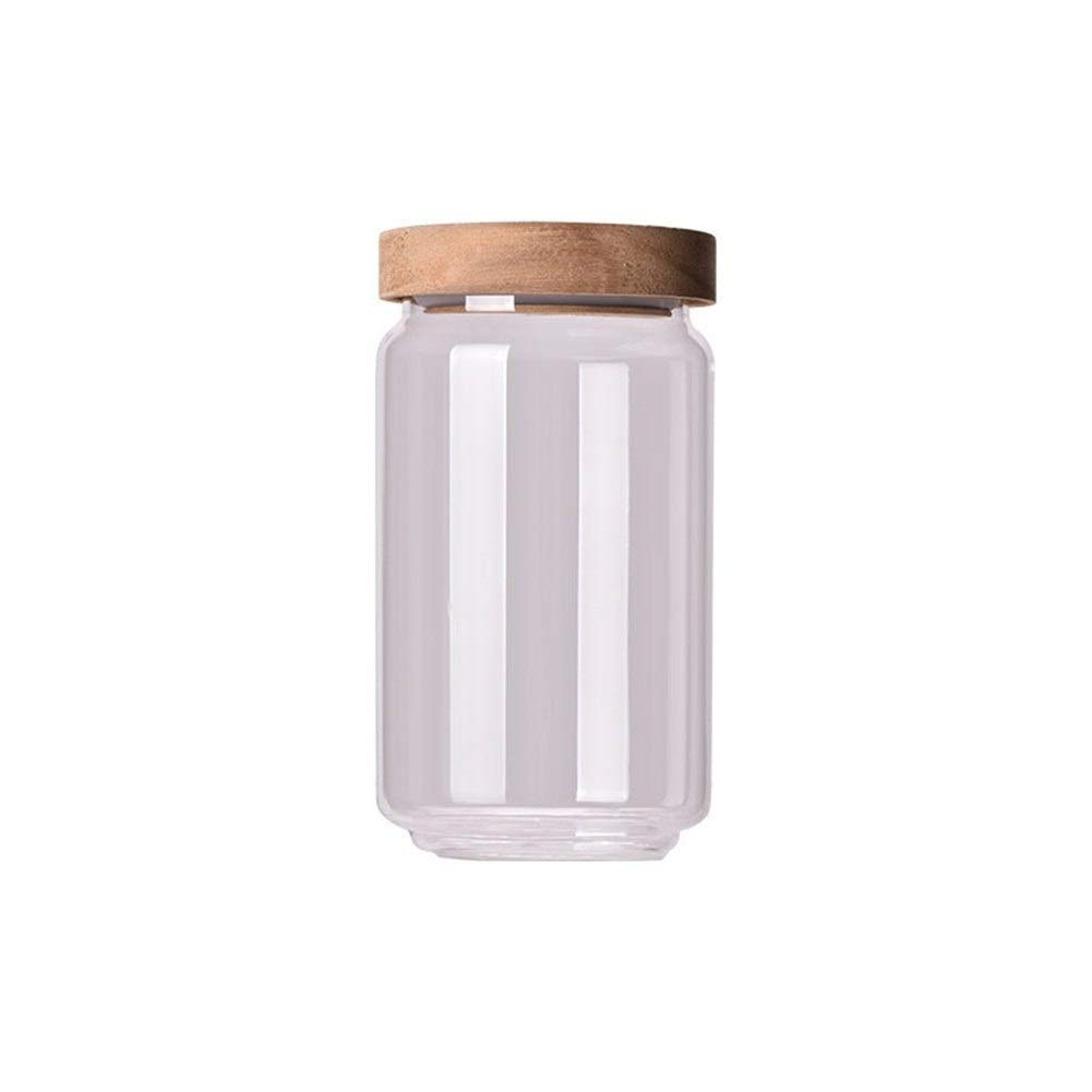 Airtight Glass Storage Jars with Bamboo Lids - Food Containers for Tea, Coffee, Spices, Sugar & More - Kitchen Pantry Organization & Serving Canisters with Sealing Ring - Perfect for Home, Office or Gift Use