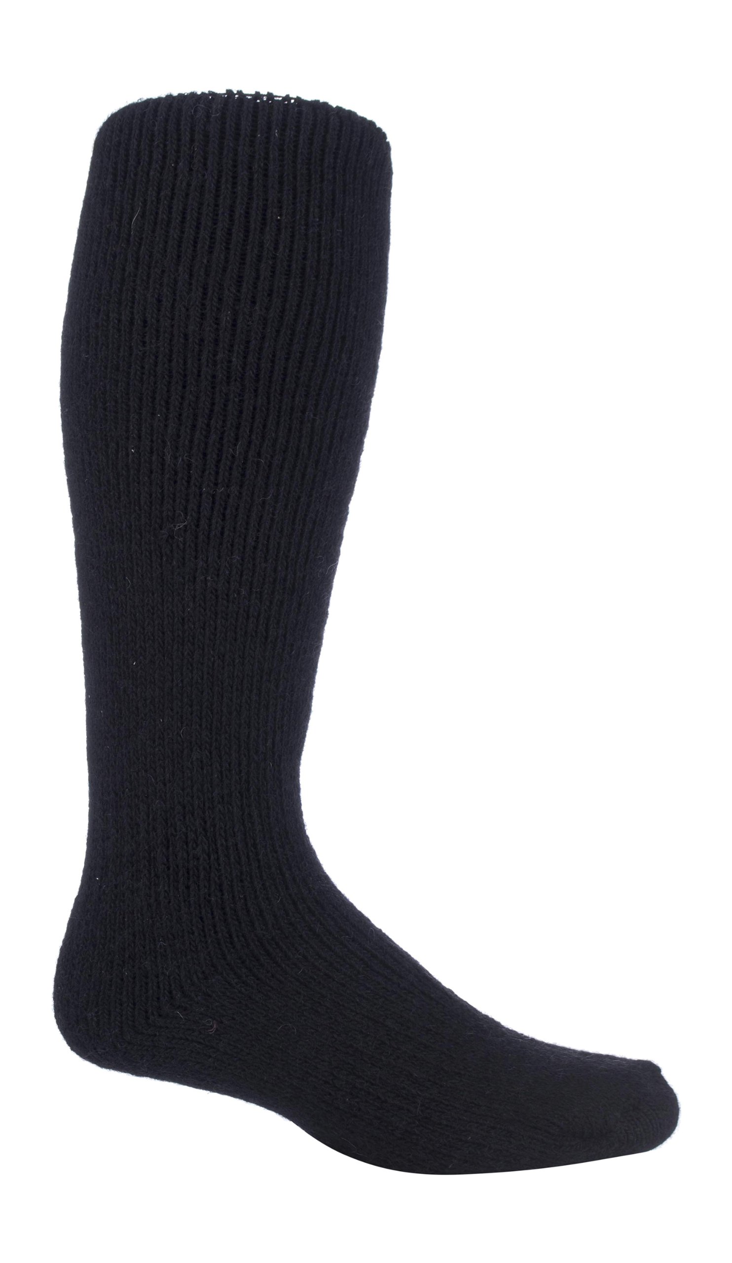 Men's Thermal Long Socks for Winter - Size 7-12 US (Black) - Warm Wool Blend Socks for Hiking, Skiing & Outdoor Activities