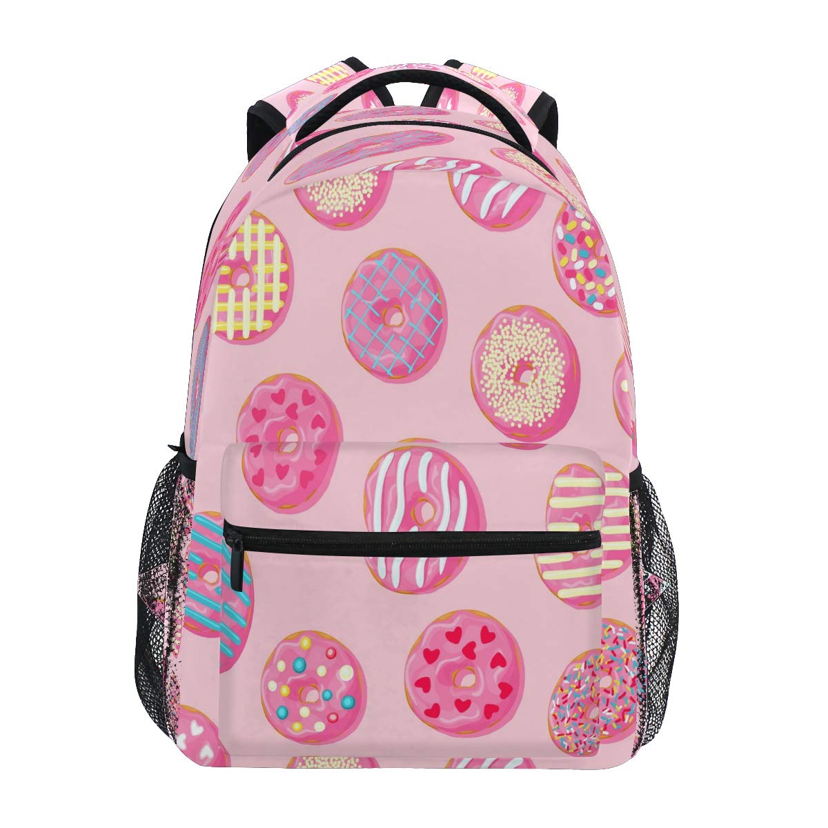 Vibrant Donut-Themed Kids Backpack - School Bookbag, Laptop Bag for College Students & Travel | Durable Unisex Daypack for Hiking, Commuting & Daily Use