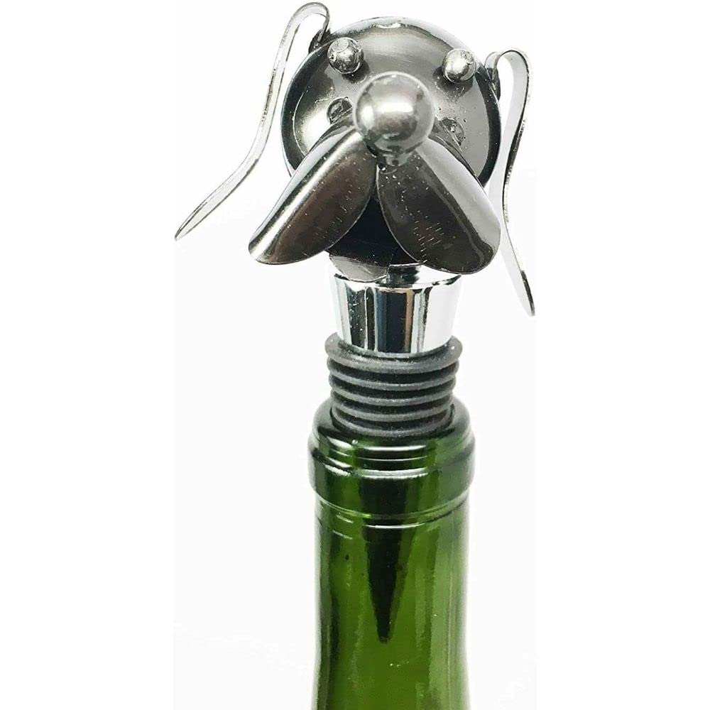 Beagle Dog Wine Bottle Stopper - Metal & Rubber Cork for Kitchen, Bar, Party - Perfect for Wine Lovers & Pet Owners - Great for Home Entertaining & Gifts