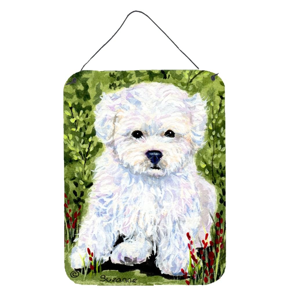 Bichon Frise Metal Wall Art Sign - 12x16 Inch Aluminum Dog Decor for Kitchen, Bathroom, Bar & Front Door - Colorful Pet Plaque for Home & Office Decor