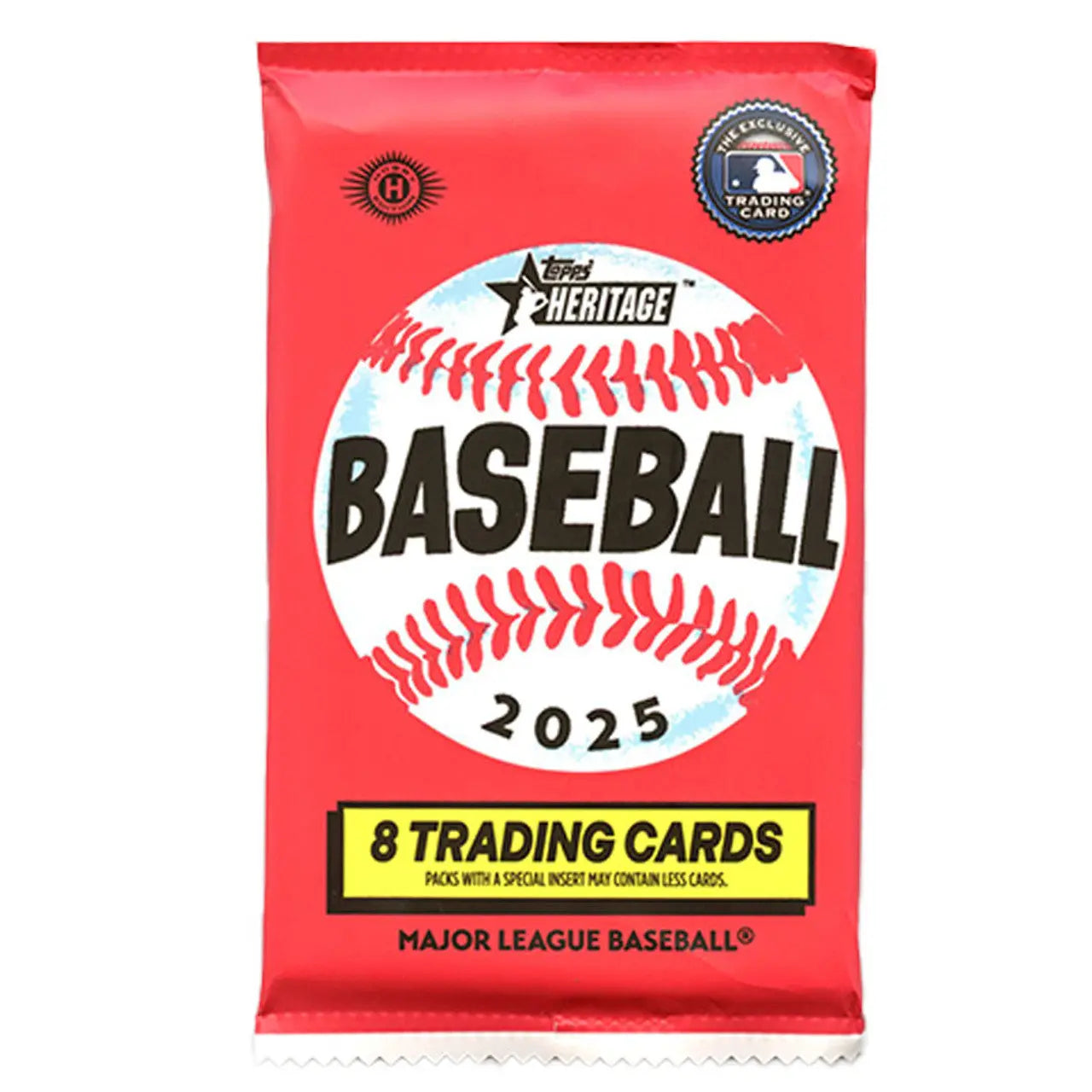 2025 Topps Heritage Baseball Hobby Pack - Authentic MLB Trading Cards for Collectors | Perfect for Sports Memorabilia Collections & Fantasy Baseball Enthusiasts