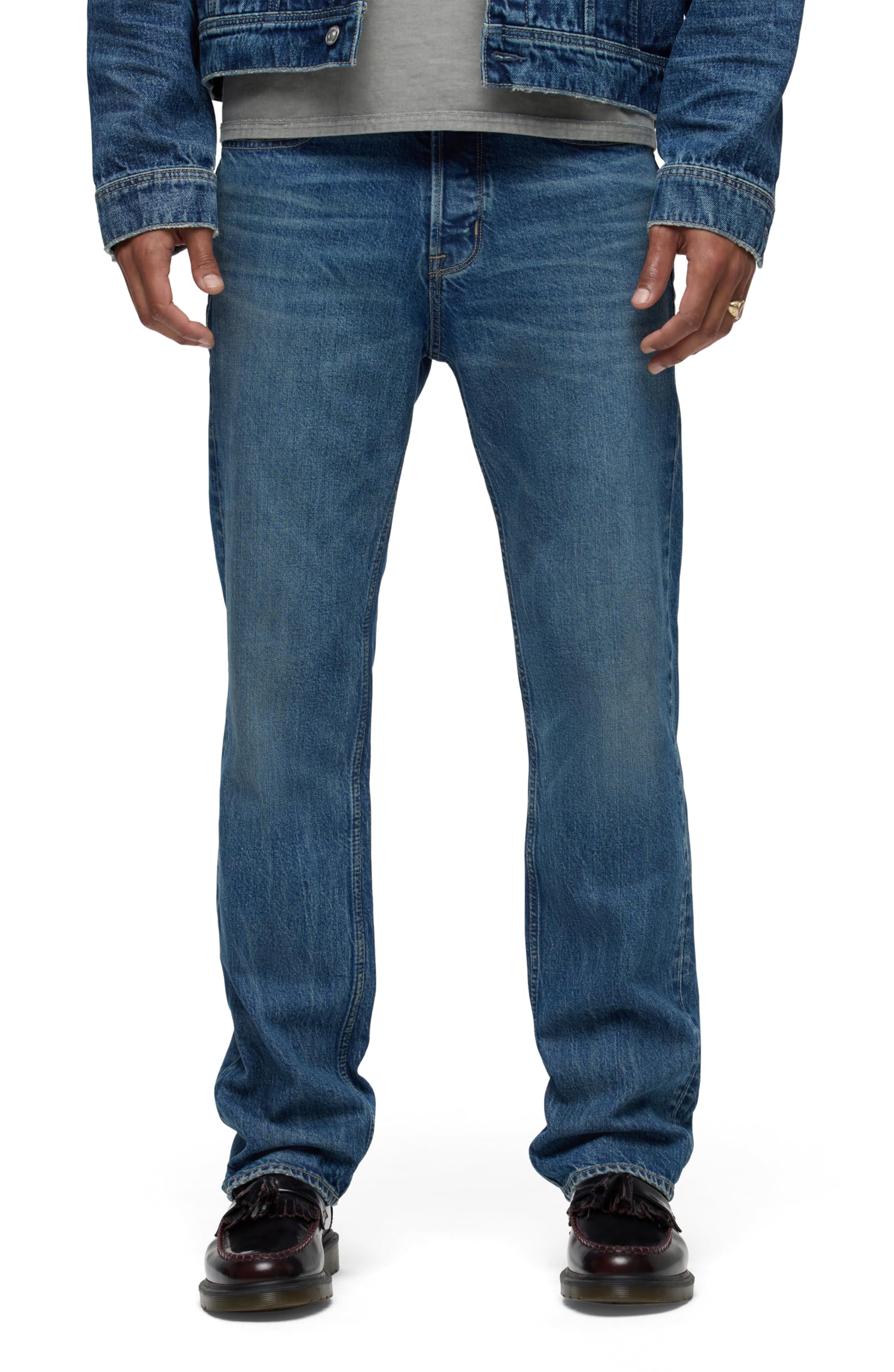 HUDSON Men's Wes Straight Leg Jean - Classic Comfort Denim Pants for Casual Wear & Everyday Style