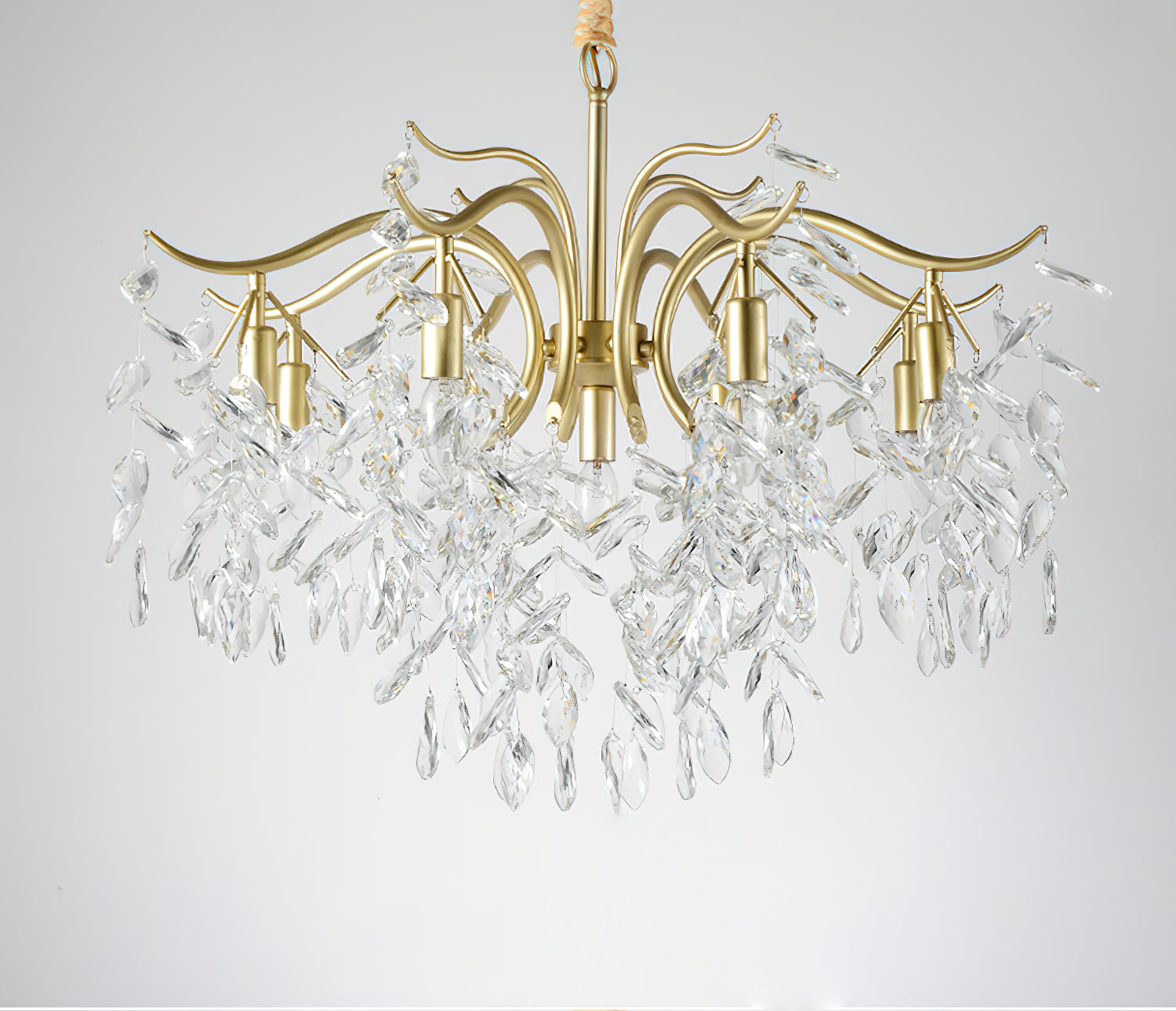 Dorale Chandelier - Modern Crystal Ceiling Light Fixture for Dining Room & Living Room | Elegant Lighting for Home Decor & Wedding Venues