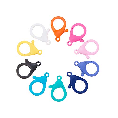 Colorful Plastic Lobster Claw Clasp_1.4 inch