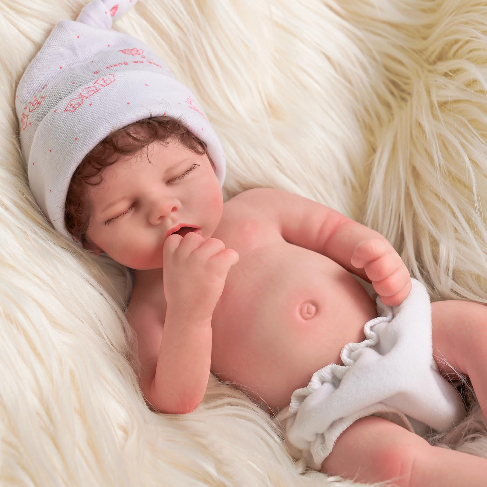 12-Inch Realistic Lifelike Reborn Baby Doll Girl - Platinum Silicone Body, Sleeping Newborn Doll with Soft Body | Perfect Gift for Kids 3+ Years Old | Great for Role Play, Collecting & Emotional Comfort