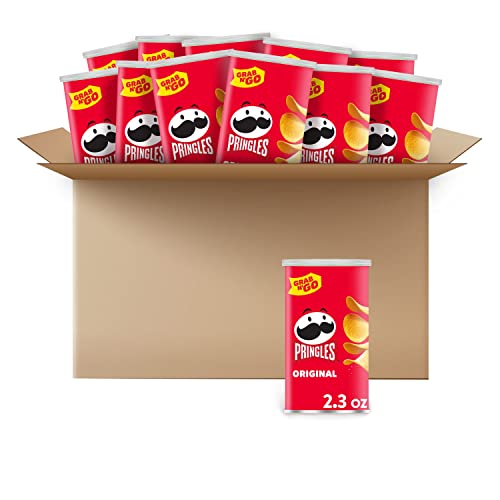 Pringles Original Potato Crisps Chips - 12 Pack | Lunch Snacks, Office & Kids Snacks | Grab and Go Convenient Snacking | Perfect for School, Work, Travel & Parties