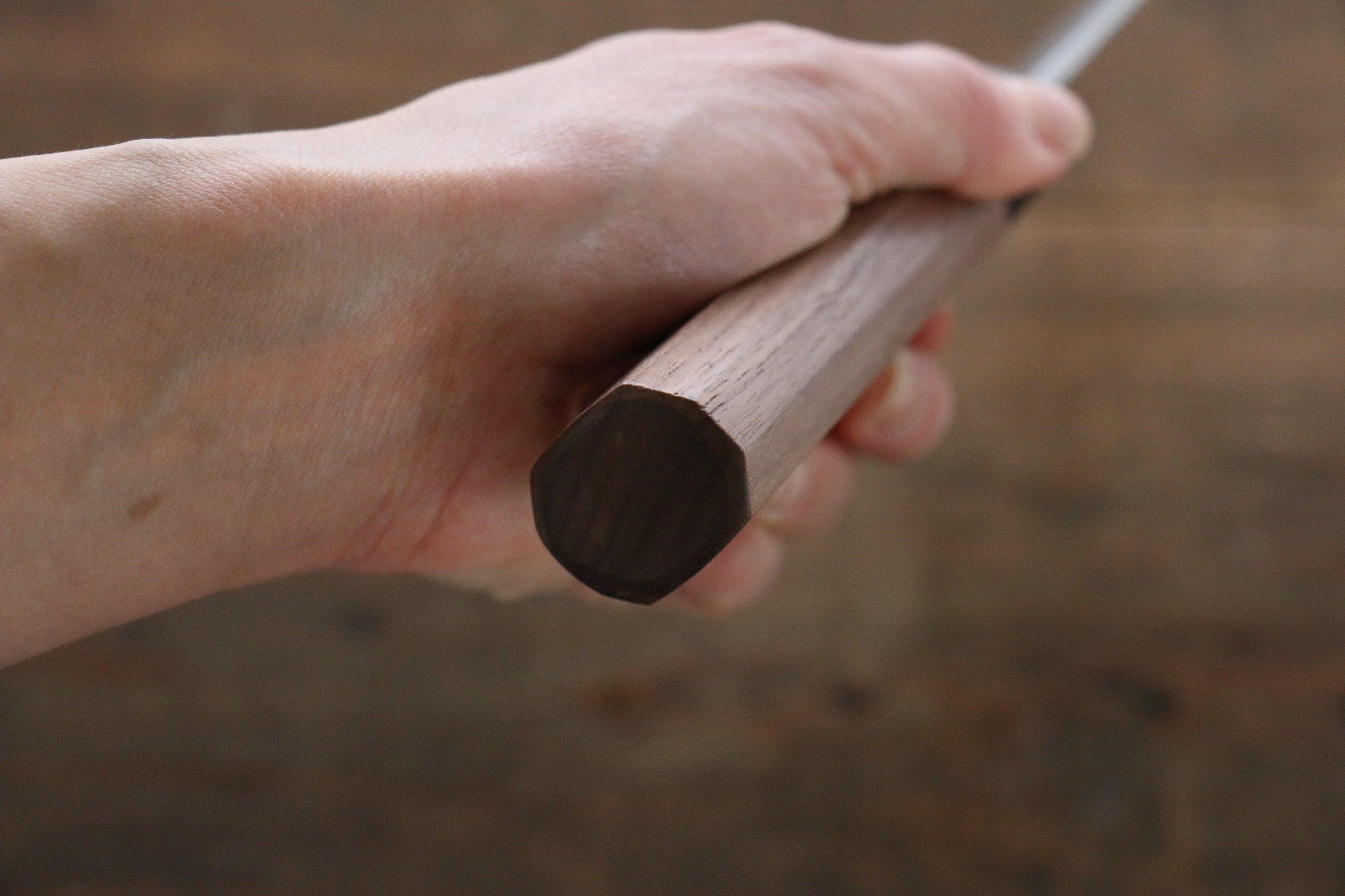 Nao Yamamoto Nashiji Nakiri Knife 165mm - Japanese Silver Steel No.3 Blade with Walnut Handle - Perfect for Vegetable Chopping, Slicing & Food Prep