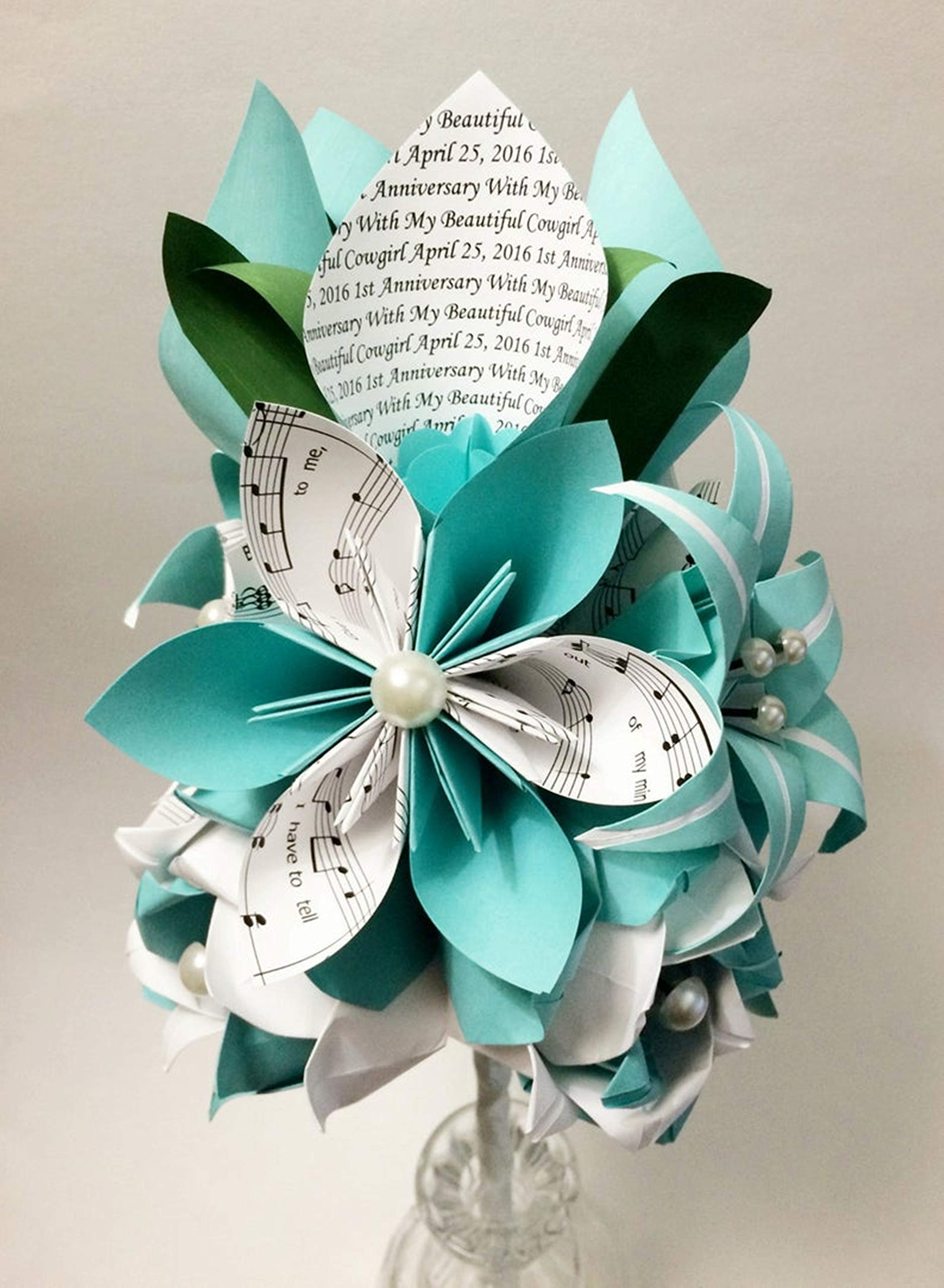 Handmade Calla Lily Paper Bouquet - Unique Origami Anniversary Gift for Her | Personalized Paper Rose Flower Arrangement | Perfect for Weddings, Anniversaries & Home Decor