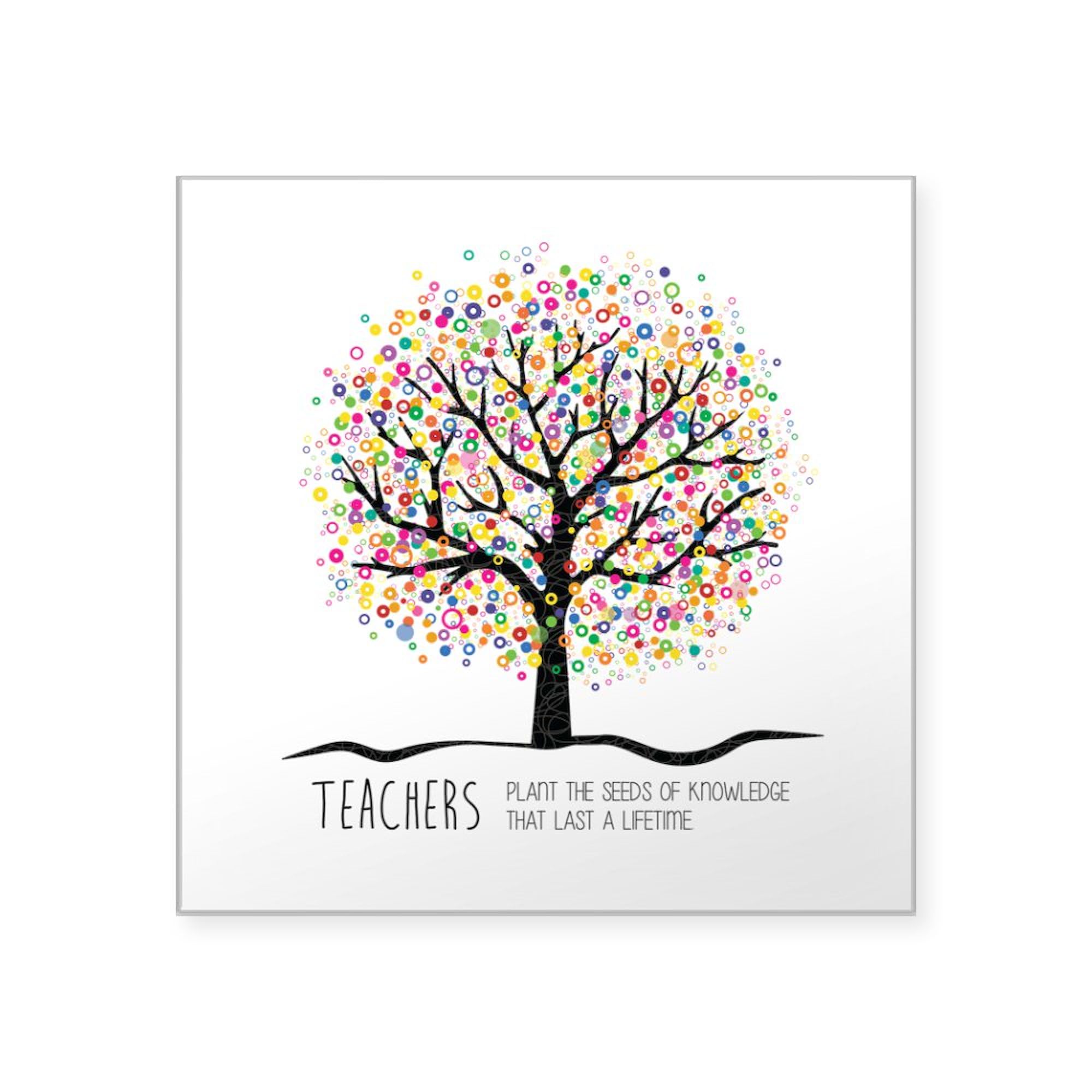 Teacher Appreciation Quote Sticker - Square Bumper Sticker & Car Decal for Classroom, Office & Gifts - Motivational & Inspirational Teacher Gifts