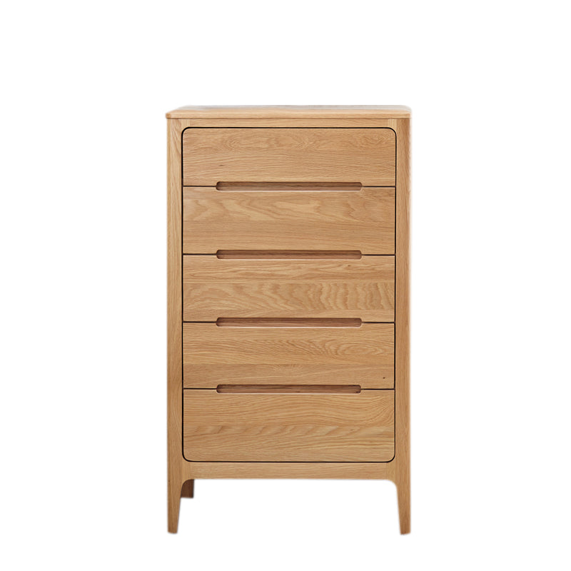 Bianca HYATT Solid Wood Chest of Drawers - American Walnut Modern Minimalist Dresser for Bedroom & Living Room Storage