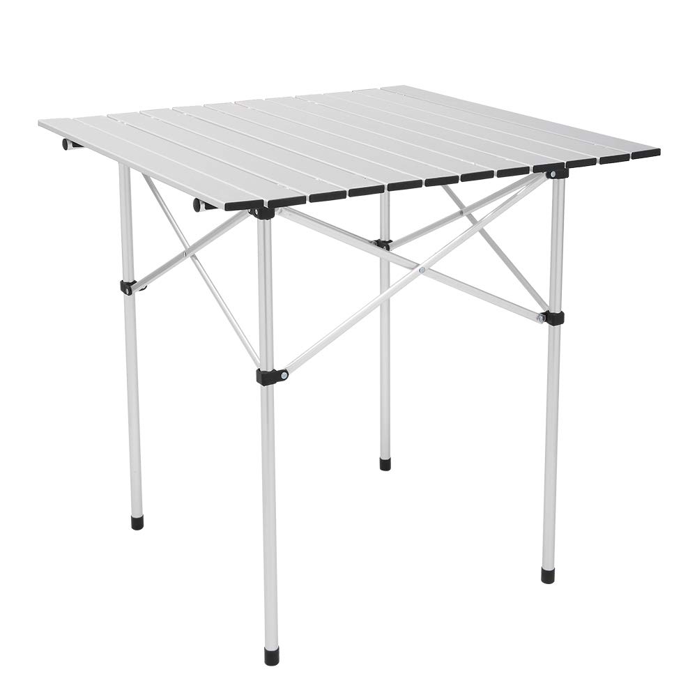 Portable Aluminum Folding Camping Table - Lightweight Roll-Up Design for Outdoor Hiking, Picnics & Backpacking | Perfect for Camping Trips, Beach Outings & Tailgating Parties